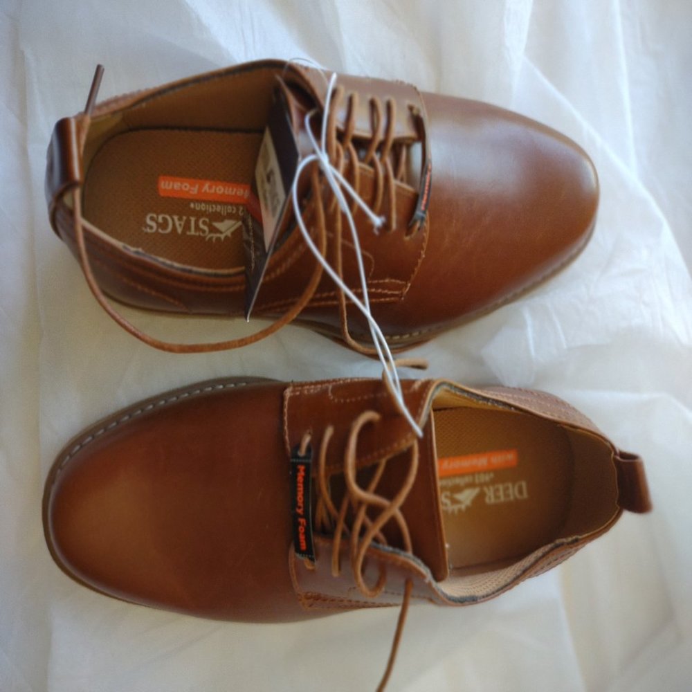 Deer Stags Men's Brown Mitchell Lace-up Shoes SIZE 10.5 M NEW - Picture 3 of 13